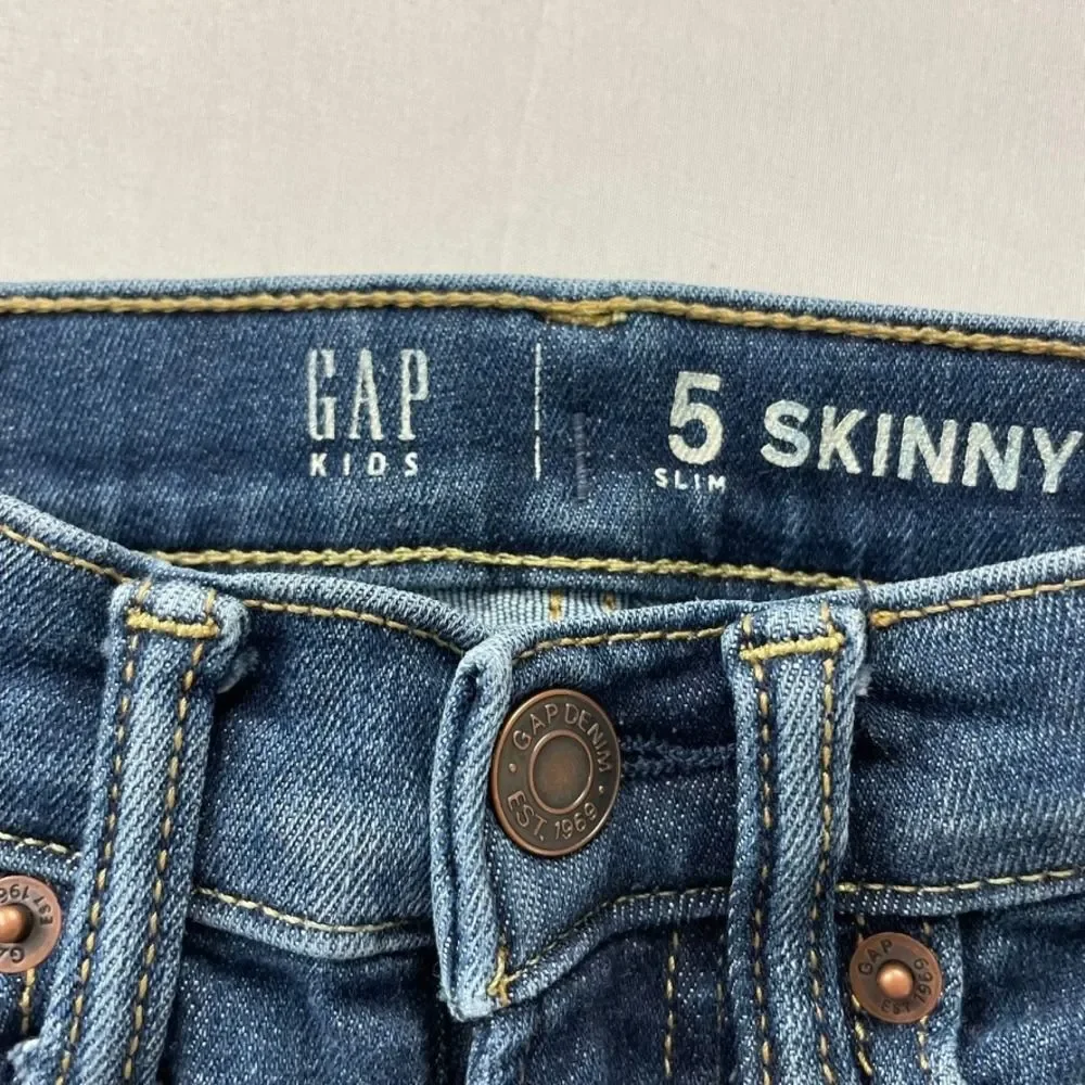 Gap Kids Skinny Slim Jeans Medium Wash Denim Boys Size 5